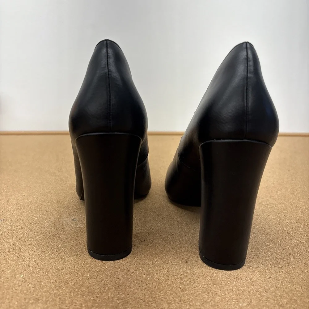 IDIFU Women 8 Black Pointed Toe Block Heel Pumps IN4 Collection Dress Shoes - Picture 4 of 9